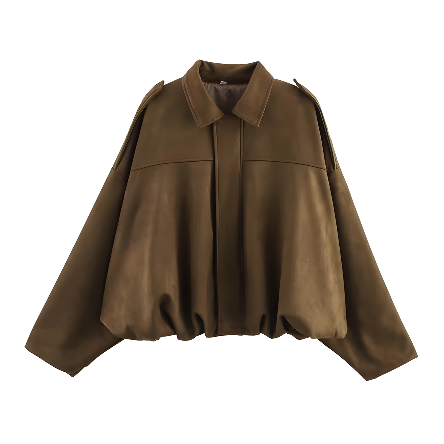 RAFZNB Women's Suede Cropped Bomber Jacket